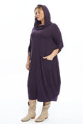 Yün Viskon Kapüşonlu Mor Elbise Giyim > Elbise butik bohem giyim – Yılday Gür Butik Üsküdar Emaar