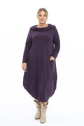 Yün Viskon Kapüşonlu Mor Elbise Giyim > Elbise butik bohem giyim – Yılday Gür Butik Üsküdar Emaar