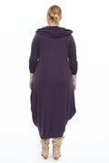 Yün Viskon Kapüşonlu Mor Elbise Giyim > Elbise butik bohem giyim – Yılday Gür Butik Üsküdar Emaar