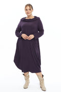 Yün Viskon Kapüşonlu Mor Elbise Giyim > Elbise butik bohem giyim – Yılday Gür Butik Üsküdar Emaar