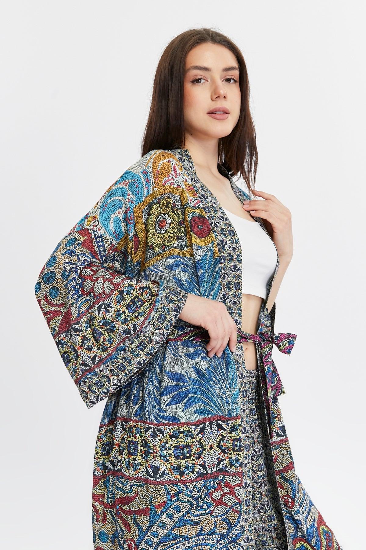 Zeugma Desenli Kimono – Şık ve Rahat Tarz butik bohem giyim – Yılday Gür Butik Üsküdar Emaar