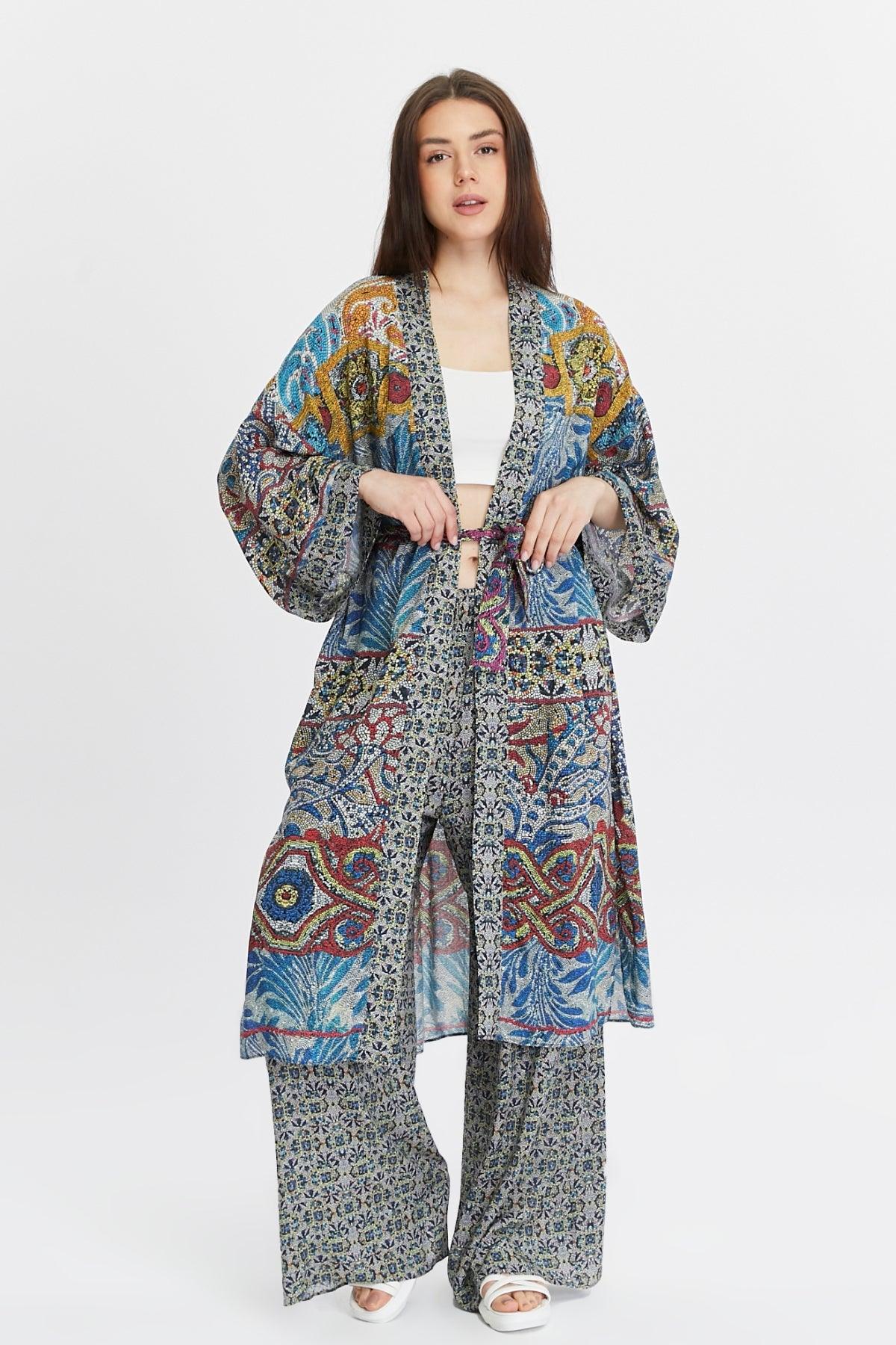 Zeugma Desenli Kimono – Şık ve Rahat Tarz butik bohem giyim – Yılday Gür Butik Üsküdar Emaar