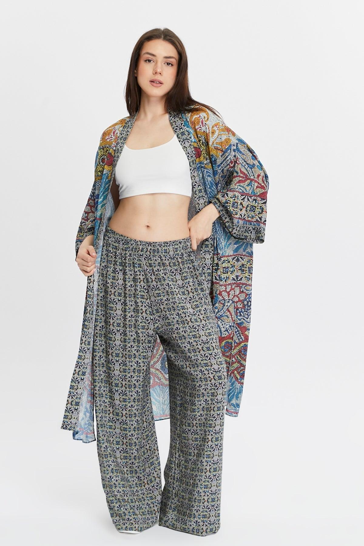 Zeugma Desenli Kimono – Şık ve Rahat Tarz butik bohem giyim – Yılday Gür Butik Üsküdar Emaar