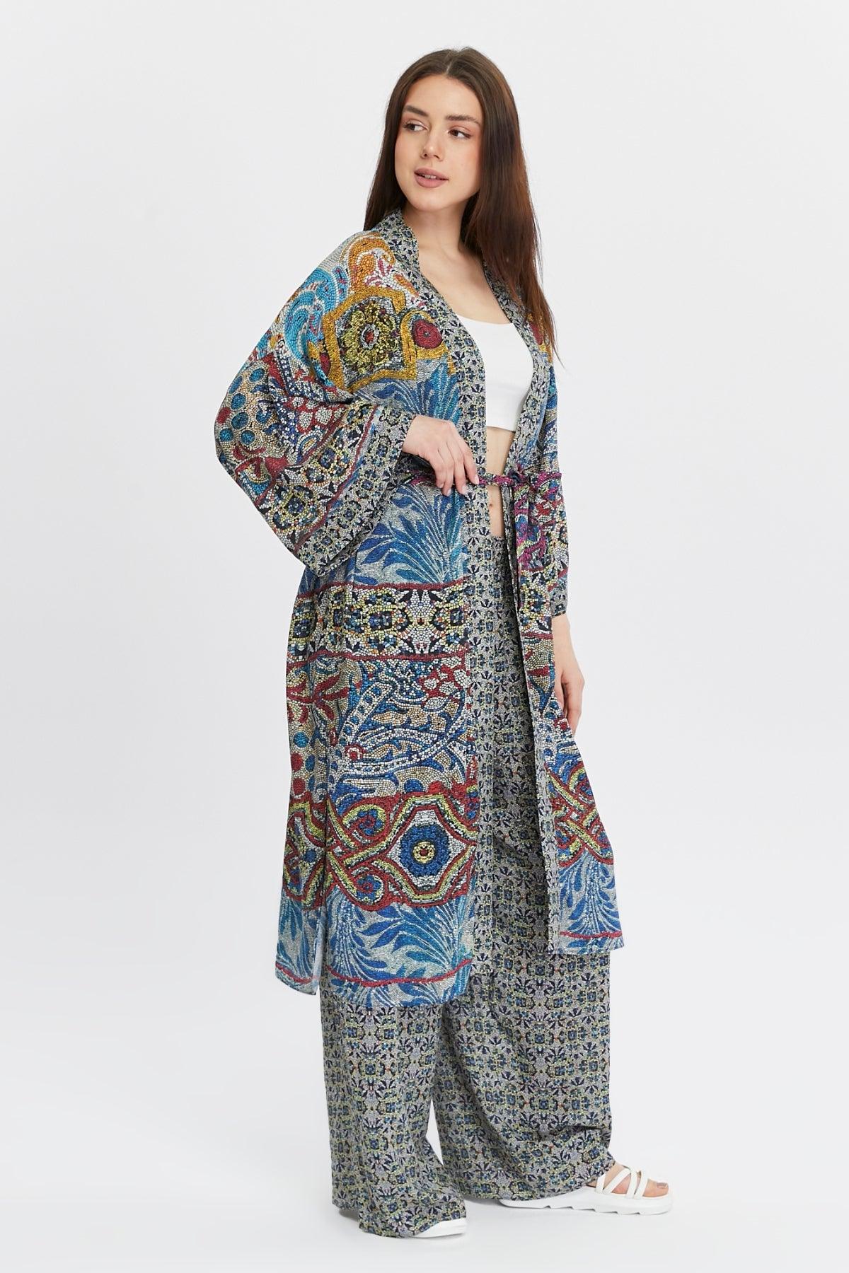 Zeugma Desenli Kimono – Şık ve Rahat Tarz butik bohem giyim – Yılday Gür Butik Üsküdar Emaar