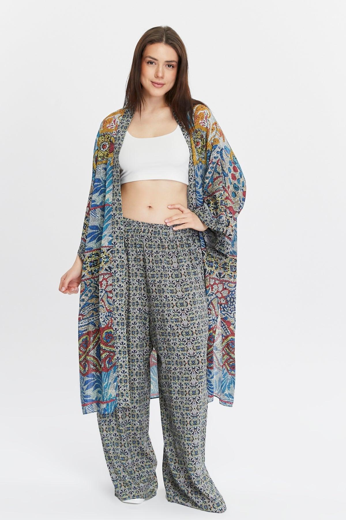 Zeugma Desenli Kimono – Şık ve Rahat Tarz butik bohem giyim – Yılday Gür Butik Üsküdar Emaar